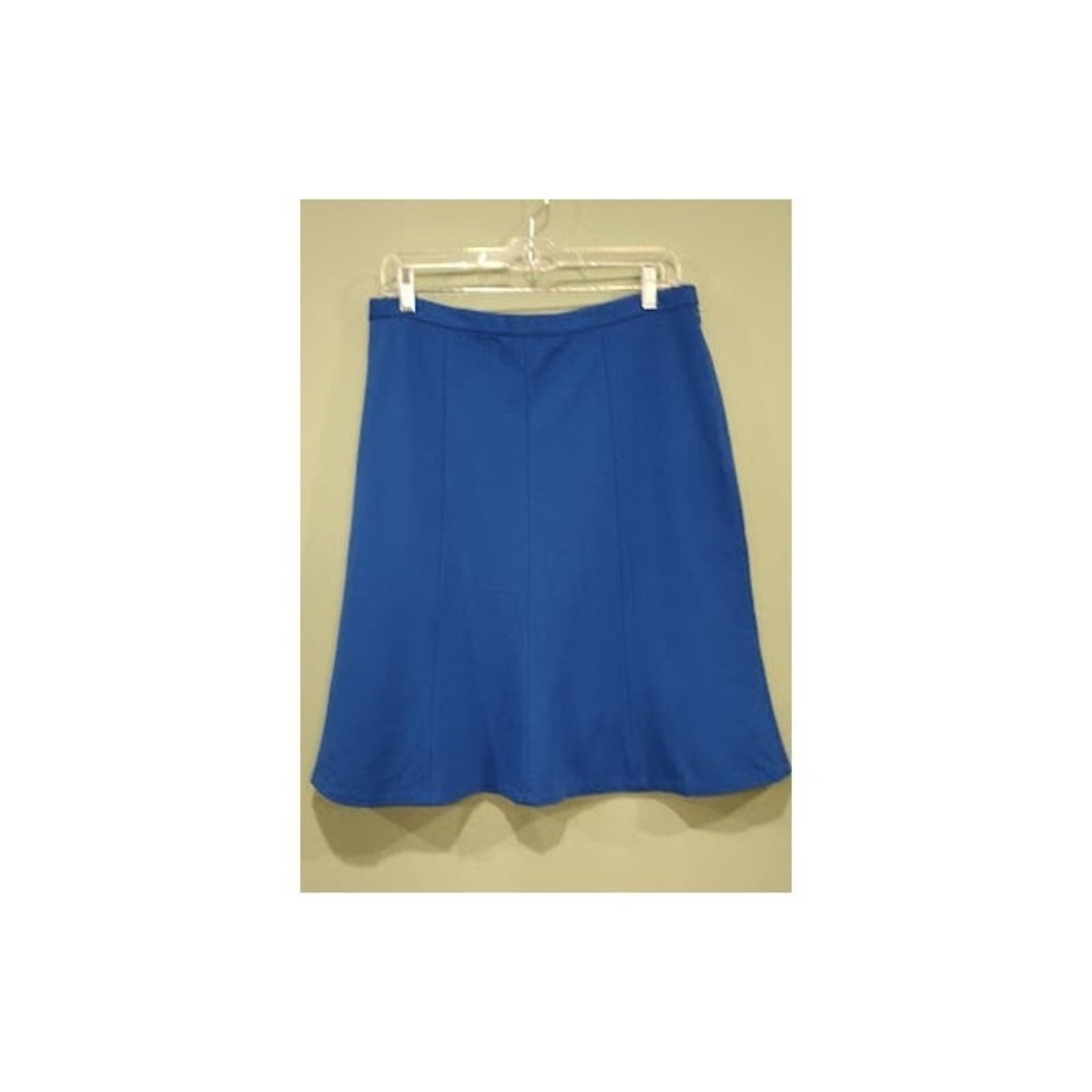 Talbots Unlined Tulip Skirt with Side Zipper, Cobalt‎ Blue, Sz 10
